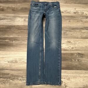 Levis 511 Dark Wash Blue Mens 36x33 Modern Slim Fit Faded Denim‎ Jeans Red Tab